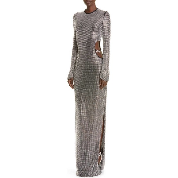 Mach & Mach Crystal Bow & Glass-Embroidered Gown. Size 40 (US 8) - Picture 8 of 13